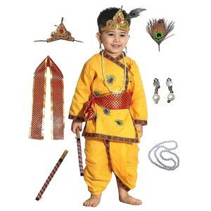 Kaku Fancy Dress Krishna Costume Kids Krishna Janmashtami/Kanha (1-1.5 Years)
